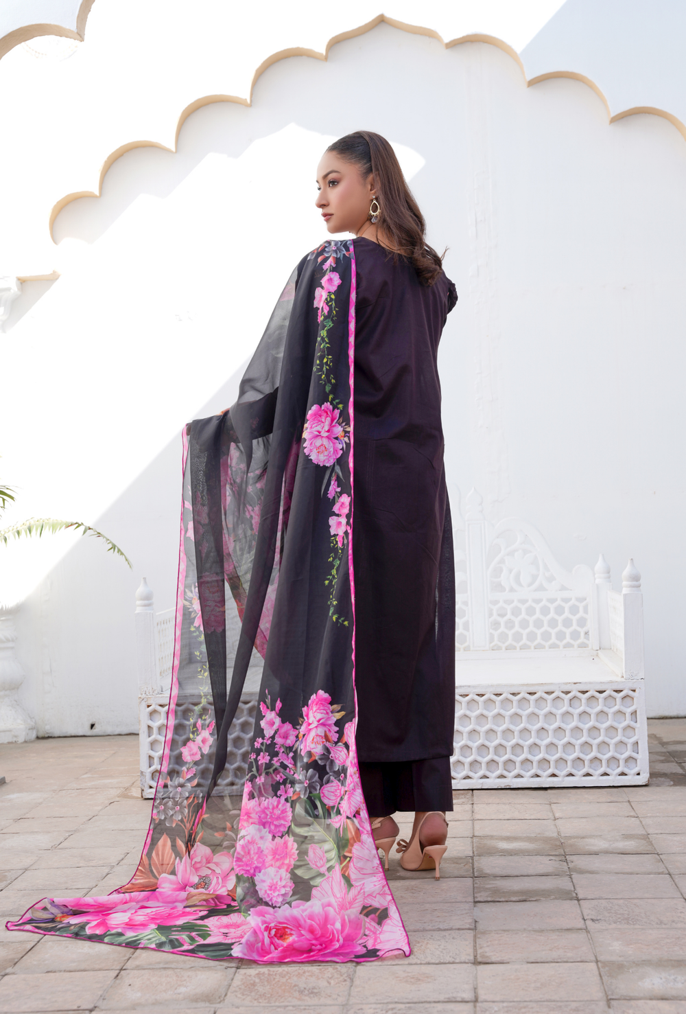 BLACK BERRY - Embroidered Lawn 3PC - stitched