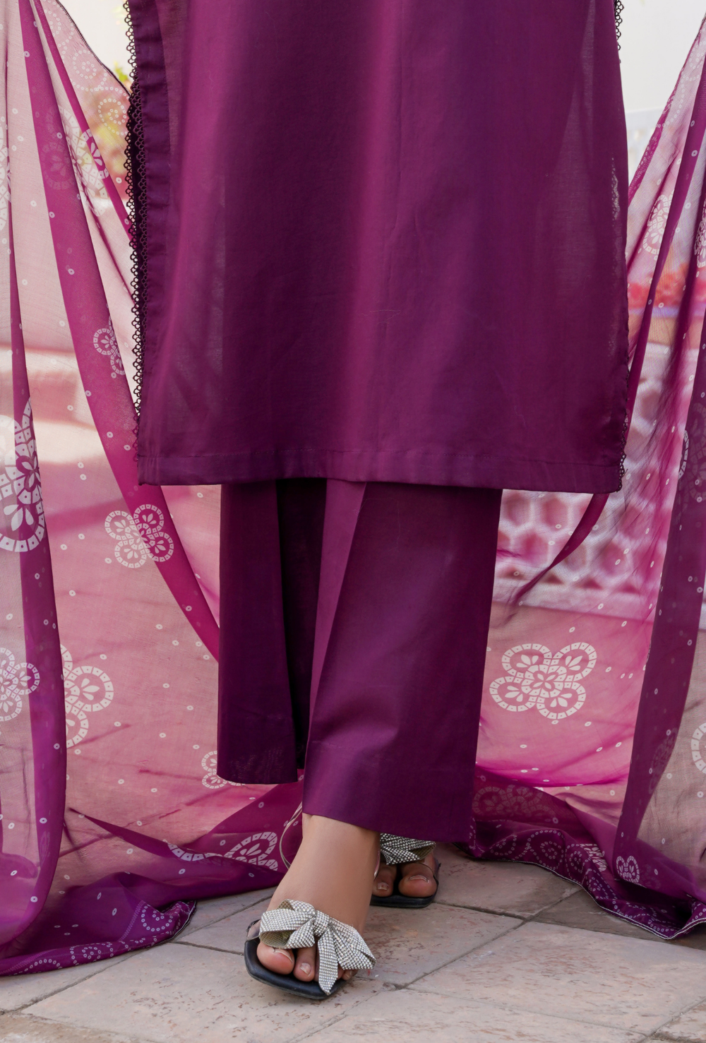 PURPLISH - Embroidered Lawn 3PC - Unstitched