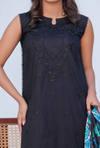 CHARM BLACK - Embroidered Lawn 3PC - Unstitched