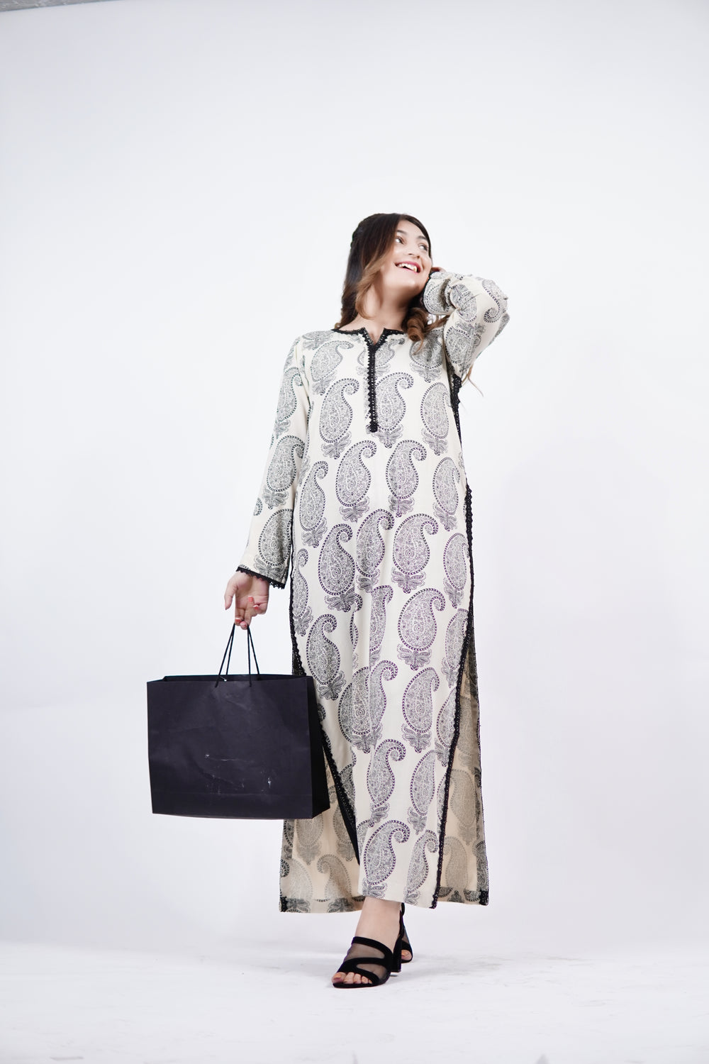 Osyter black - Cord Urban Prints - stitched