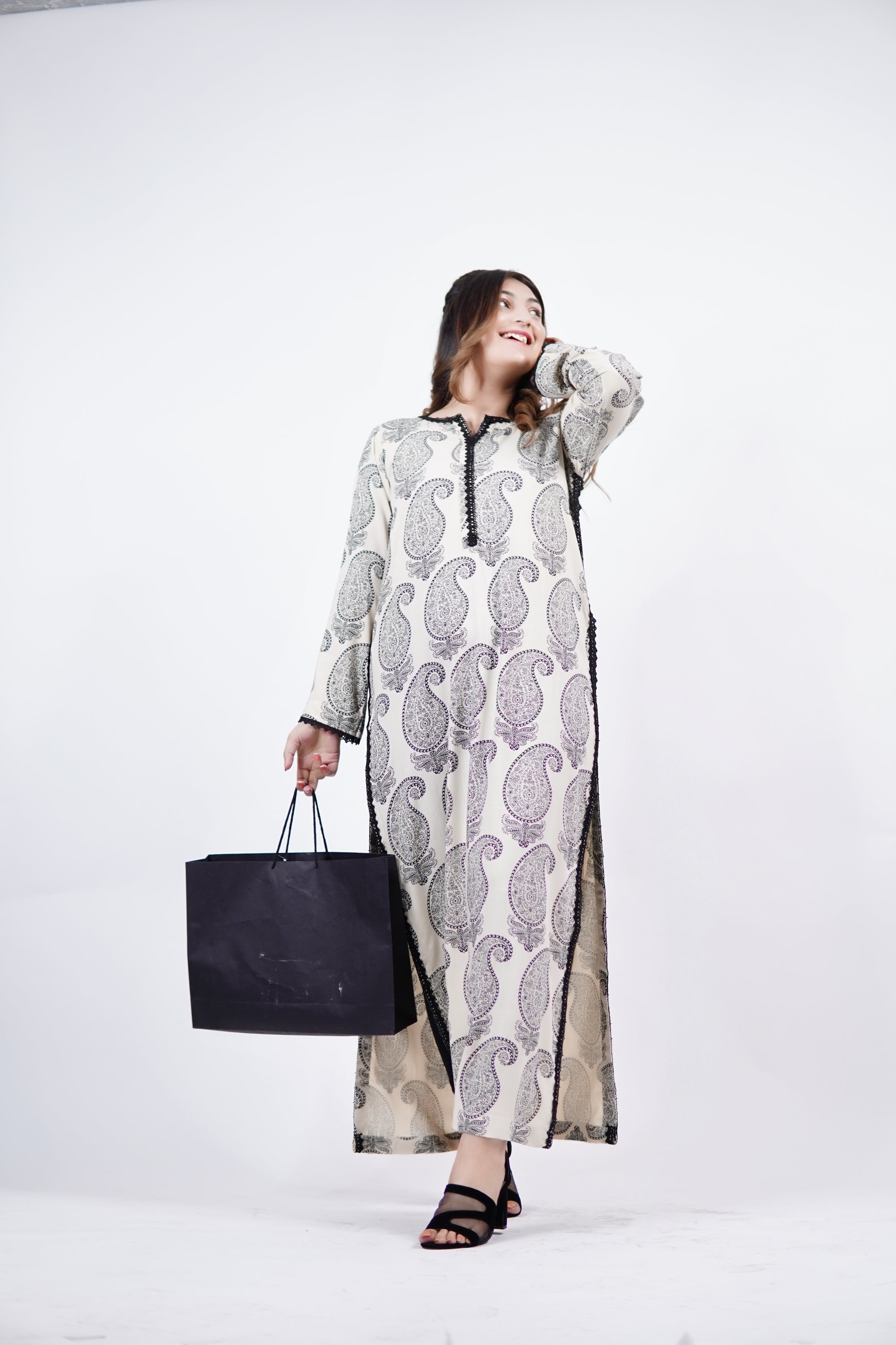 Osyter black - Cord Urban Prints - stitched