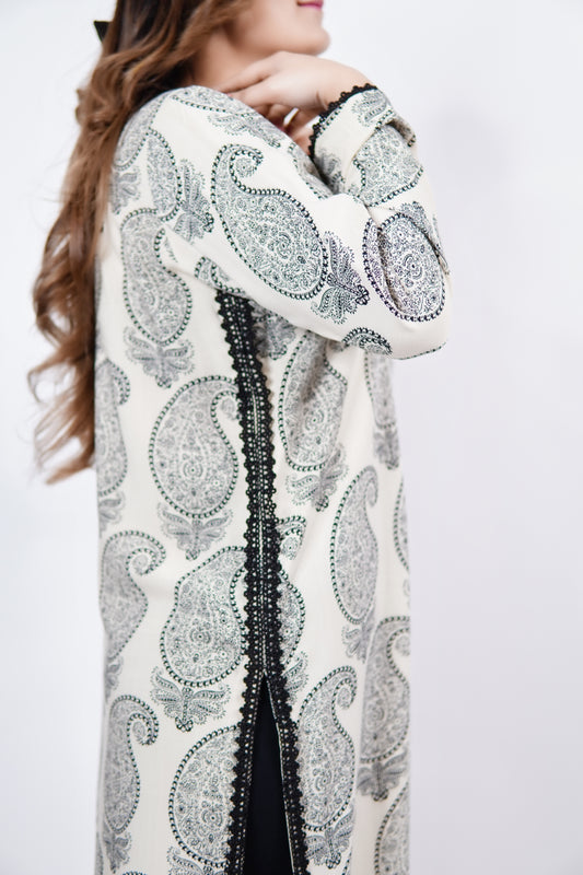 Osyter black - Cord Urban Prints - stitched