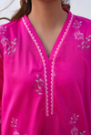 HOT PINK - Embroidered Lawn 3PC - Unstitched