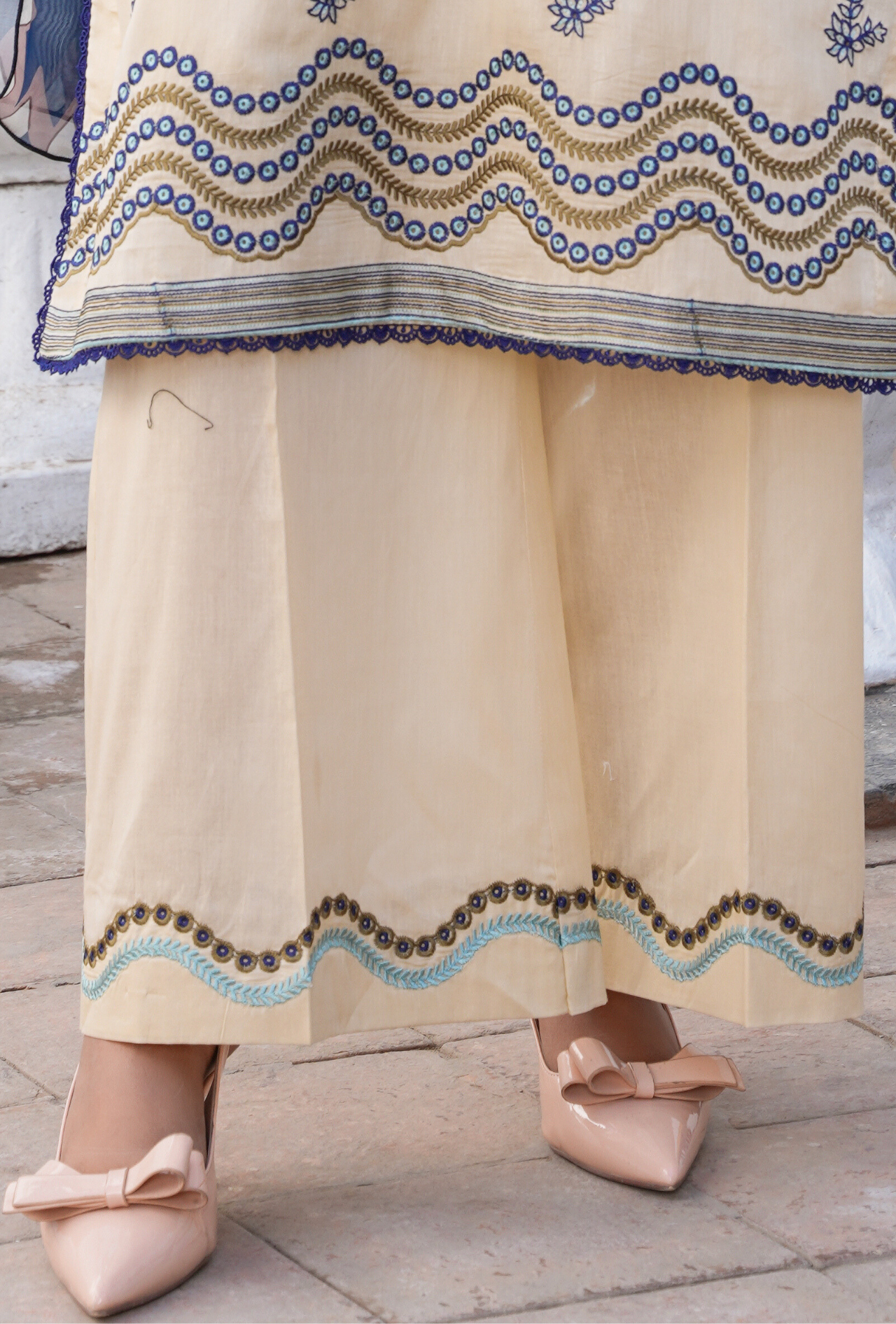 BEAUTY OF BEIGE  - Embroidered Lawn 3PC - Unstitched