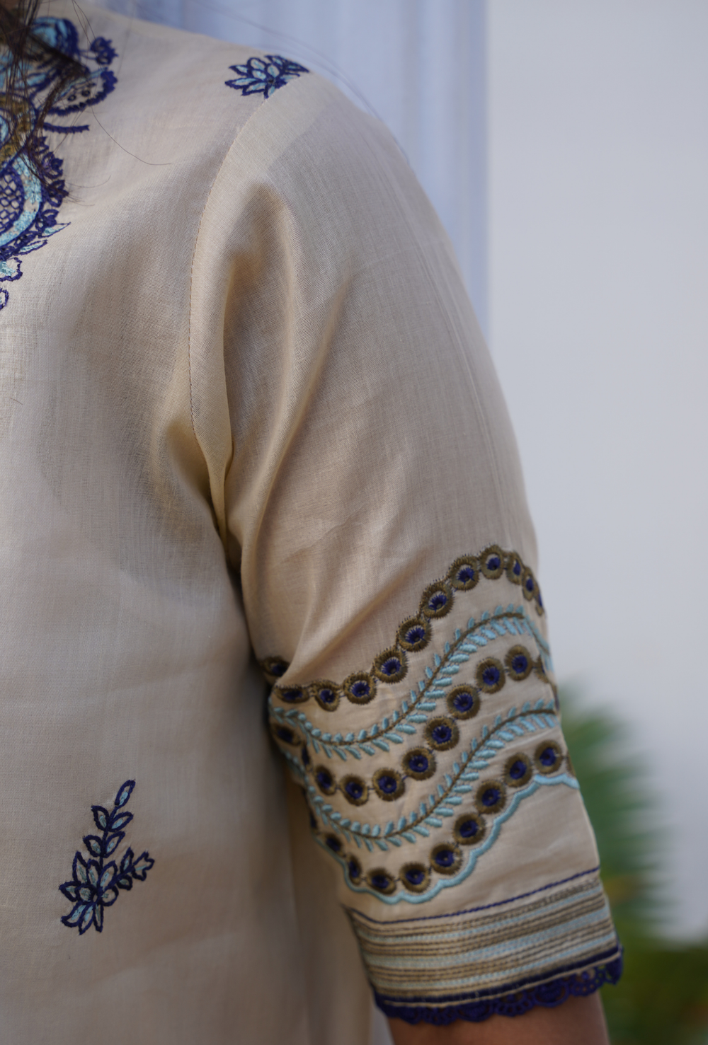 BEAUTY OF BEIGE  - Embroidered Lawn 3PC - Unstitched