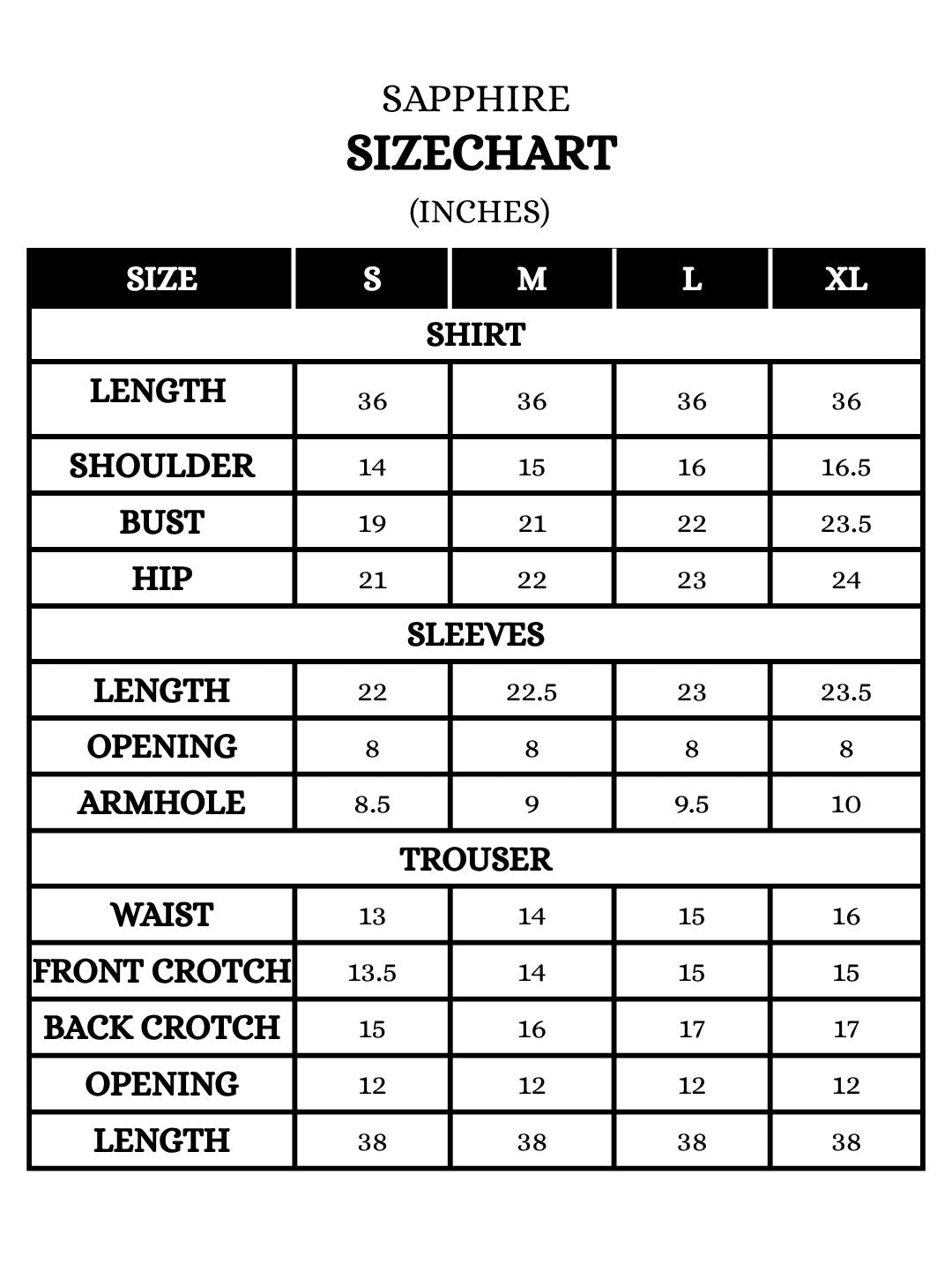 SIZE GUIDE