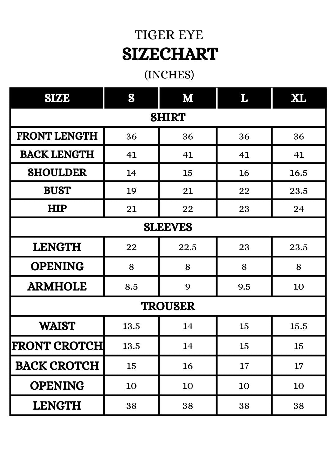 SIZE GUIDE