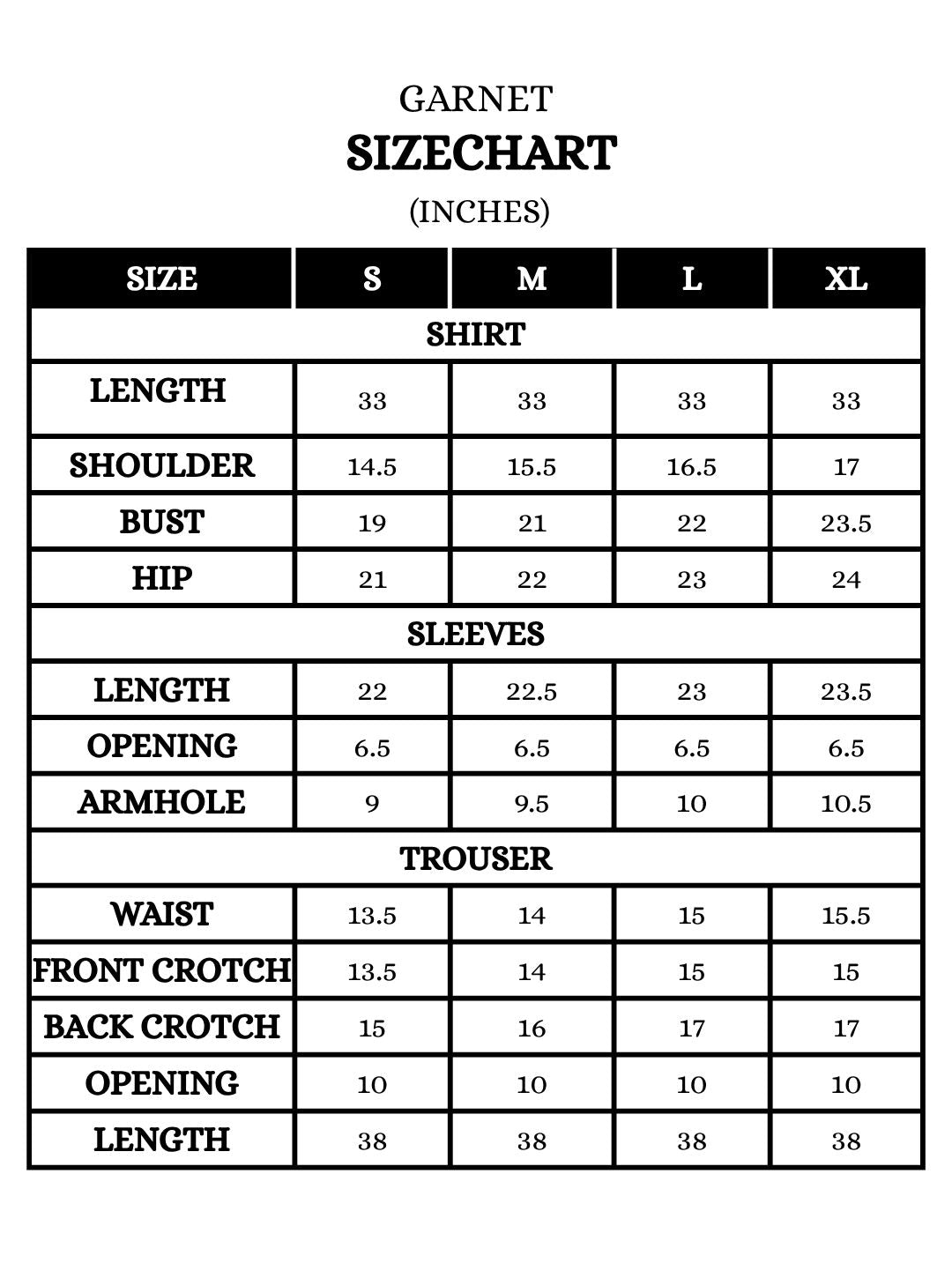 SIZE GUIDE