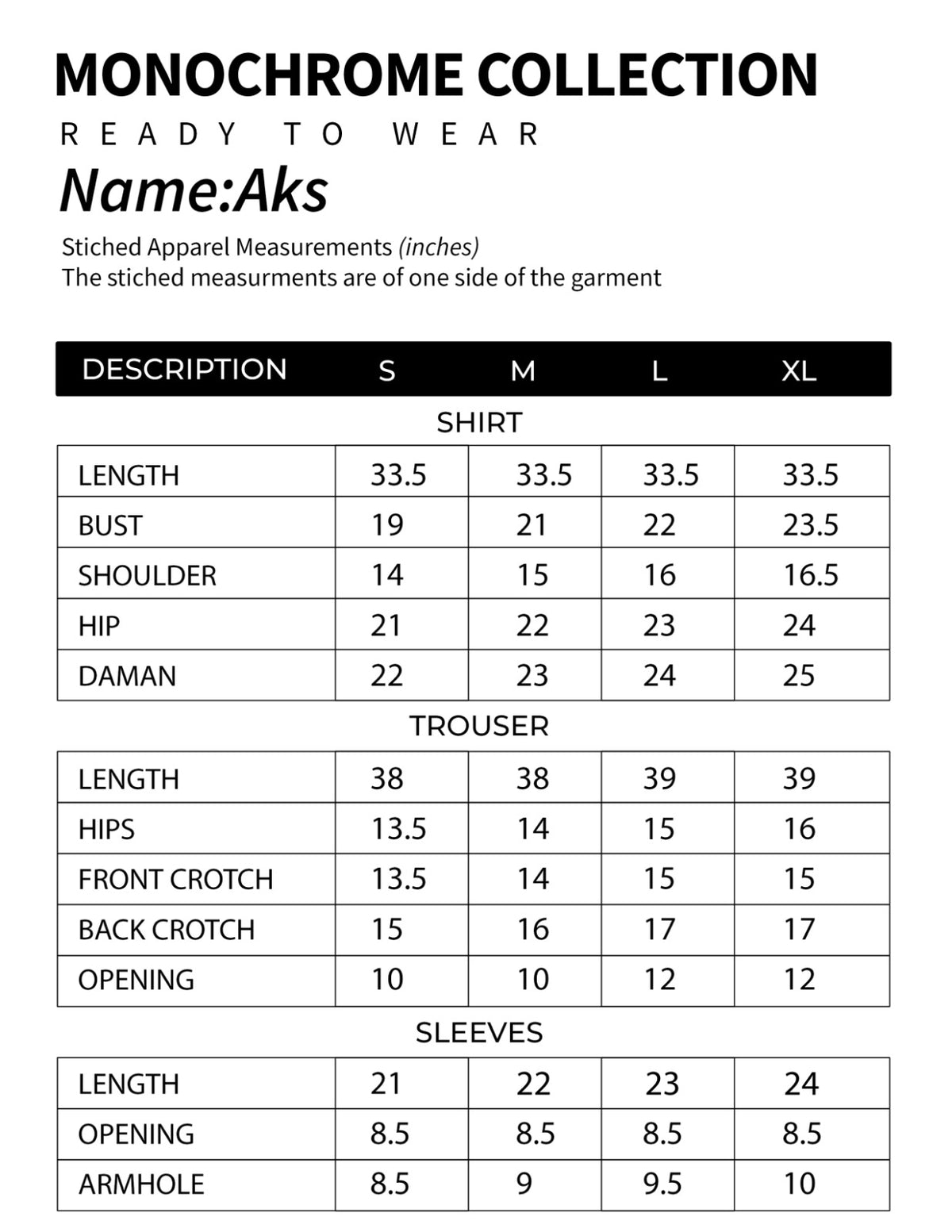 SIZE GUIDE