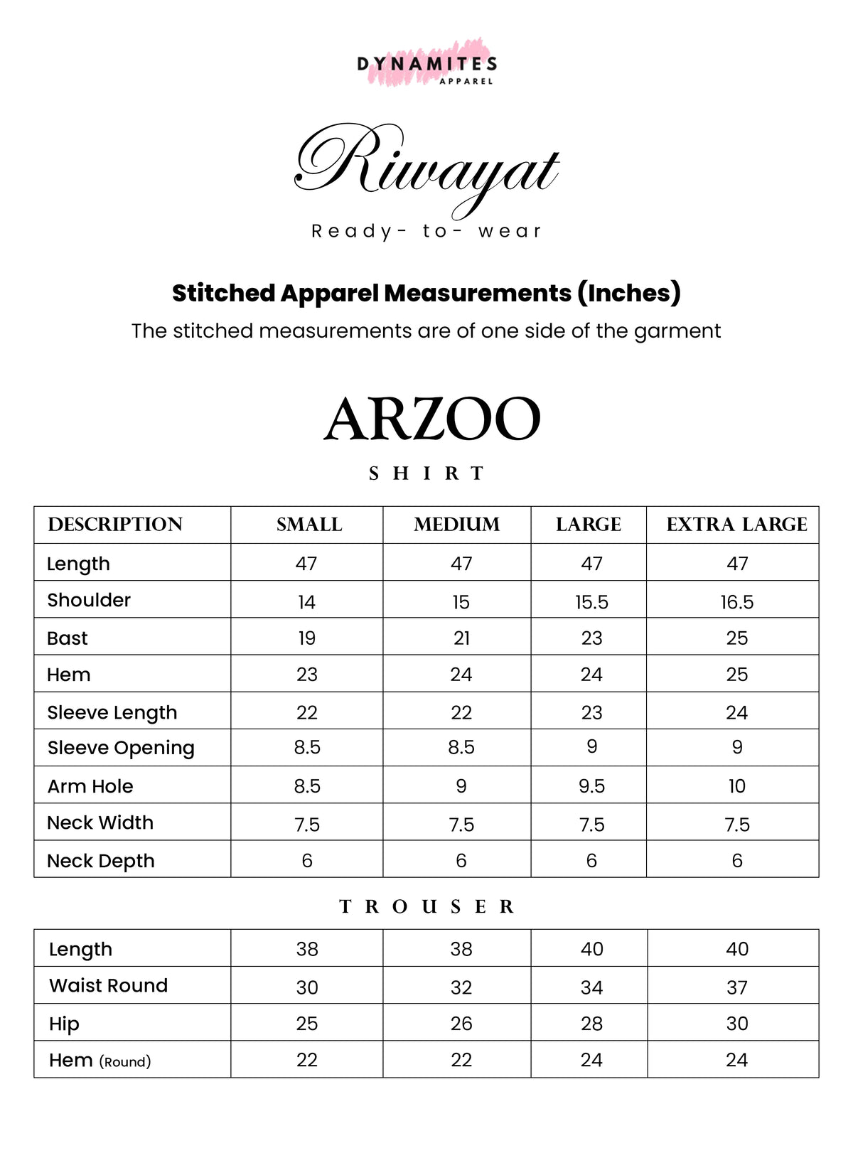 SIZE GUIDE