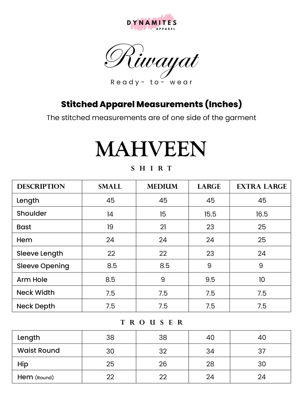 SIZE GUIDE