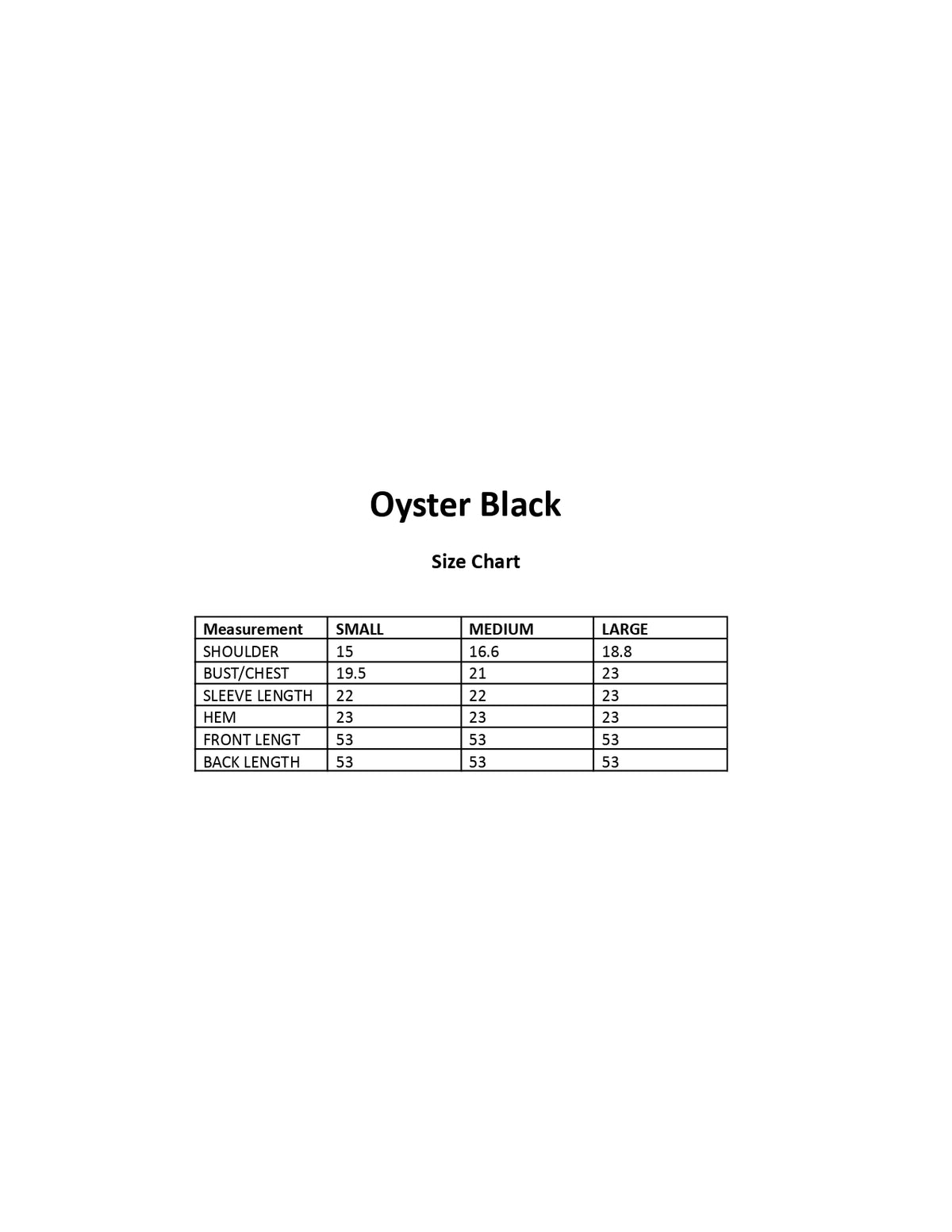 SIZE GUIDE