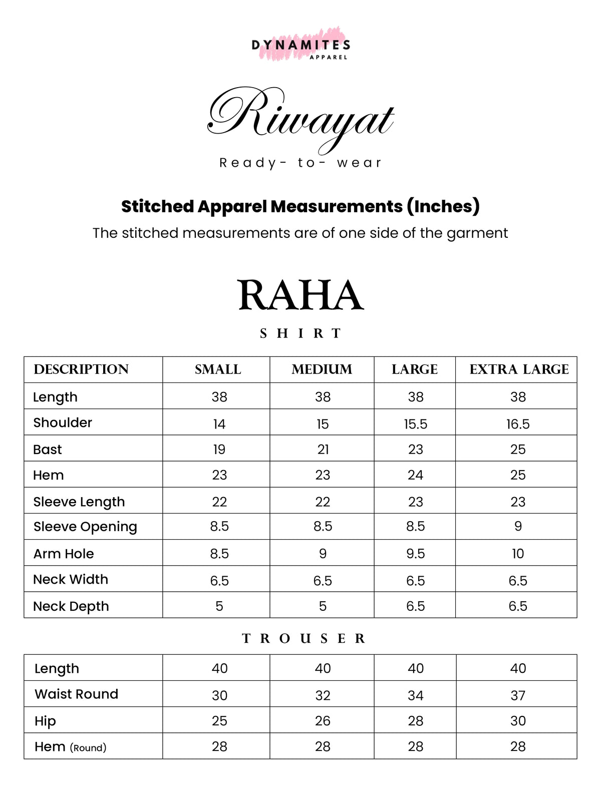 SIZE GUIDE