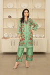 Pista Green - Cord Urban Prints - Unstitched