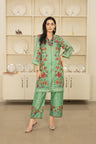Pista Green - Cord Urban Prints - Unstitched
