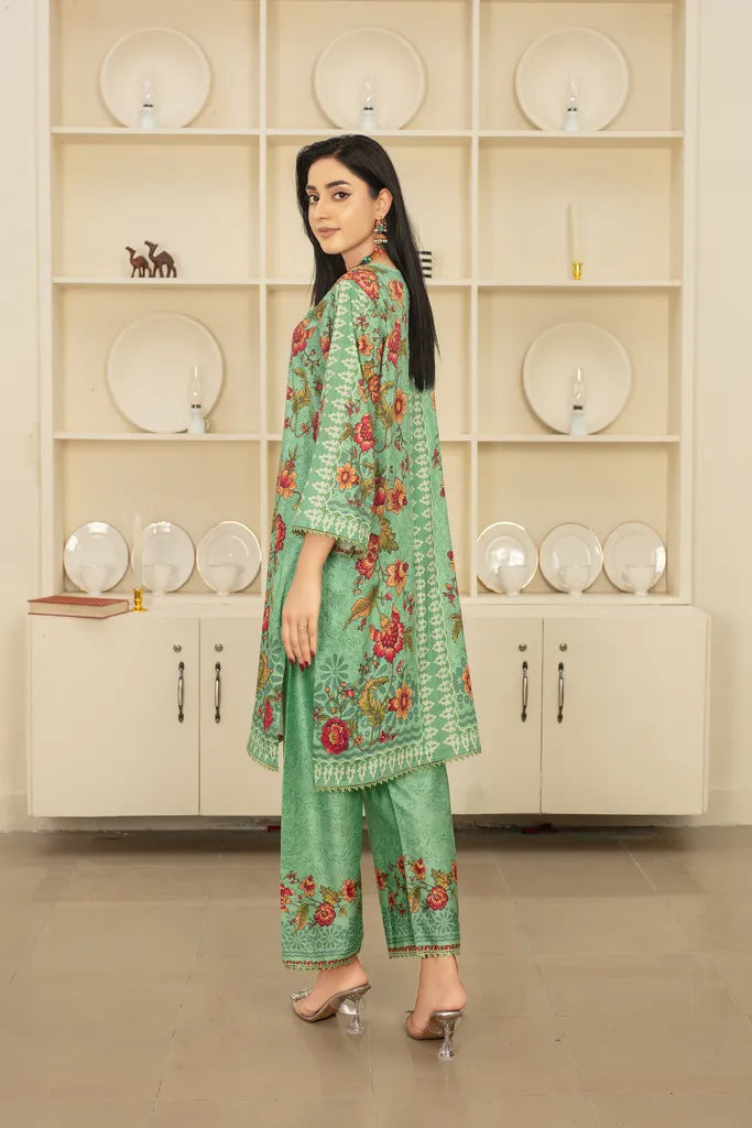 Pista Green - Cord Urban Prints - Unstitched
