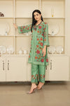 Pista Green - Cord Urban Prints - Unstitched