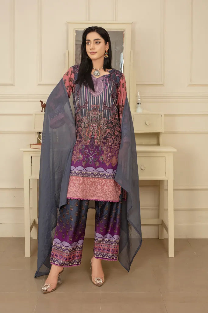 Pink Dynasty - Cord Urban Prints - Stitched