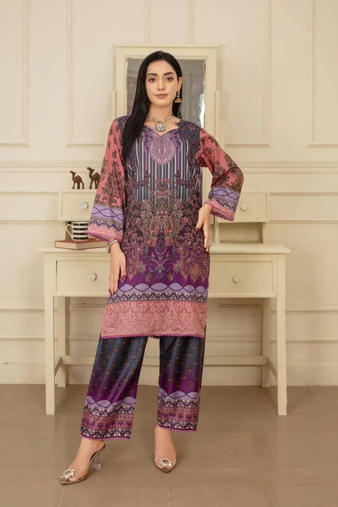 Pink Dynasty - Cord Urban Prints - Stitched