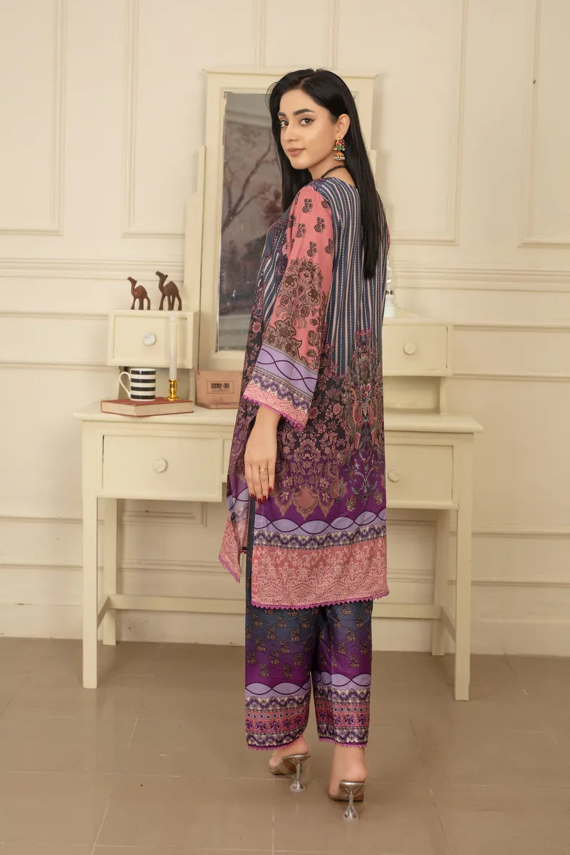 Pink Dynasty - Cord Urban Prints - Stitched