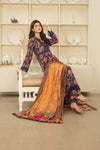 Voilet Flower - 3 PC - Printed Cotton Lawn Suit - Unstitched