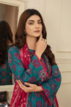 Zinc Shine - 3 PC - Printed Cotton Lawn Suit - Unstitched