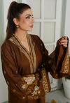 Dilkash Brown - Embroidered Suit - Unstitched