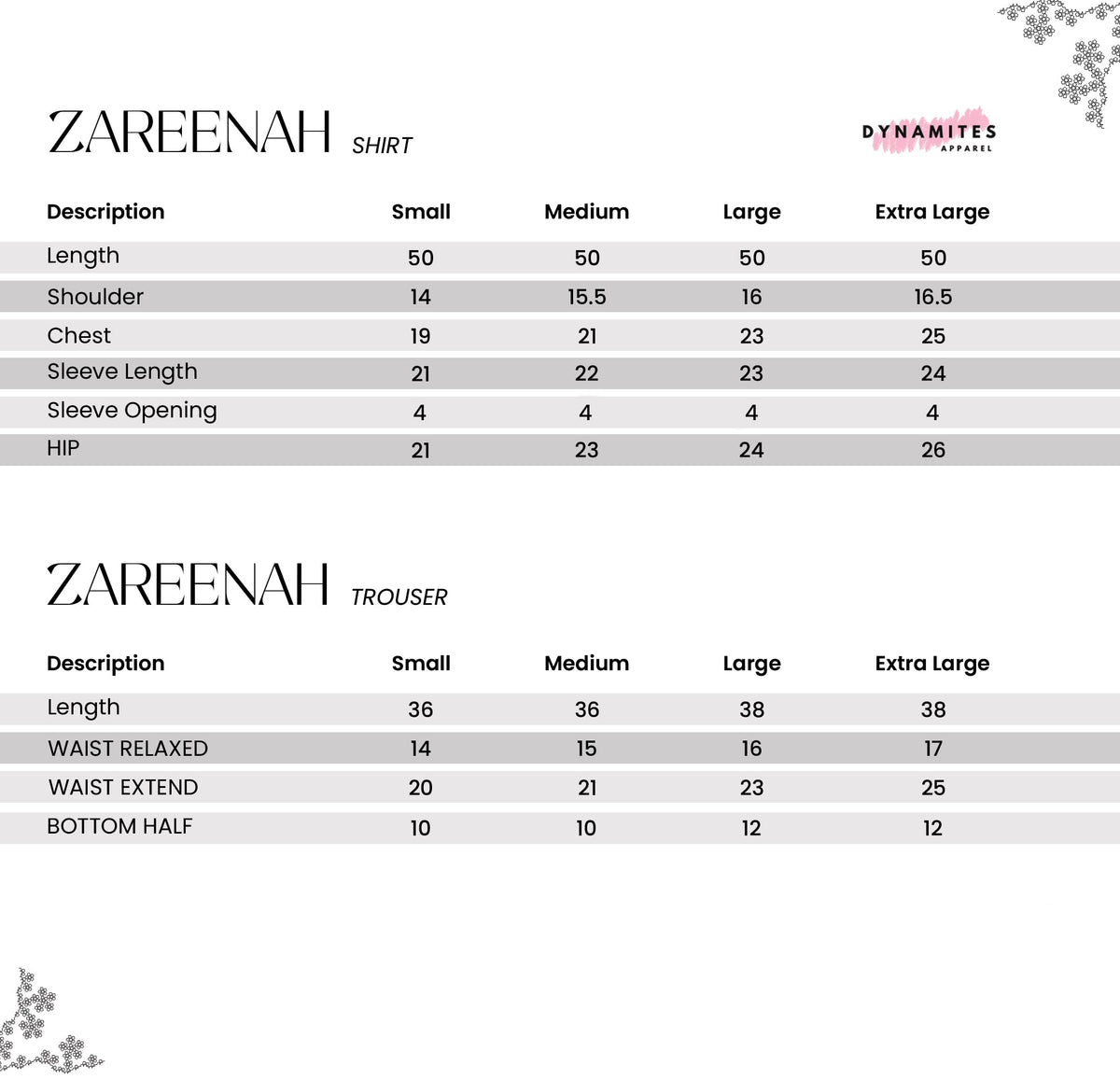 SIZE GUIDE