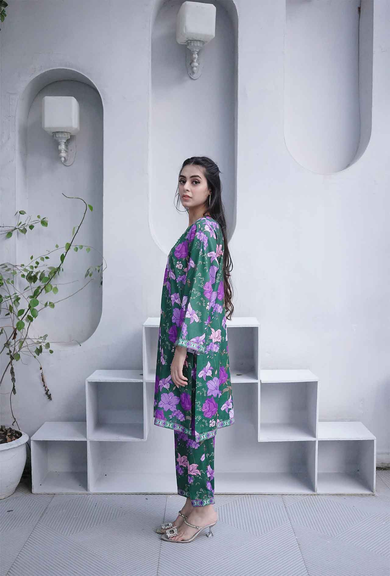 Sage Army - Cord Urban Prints - stitched