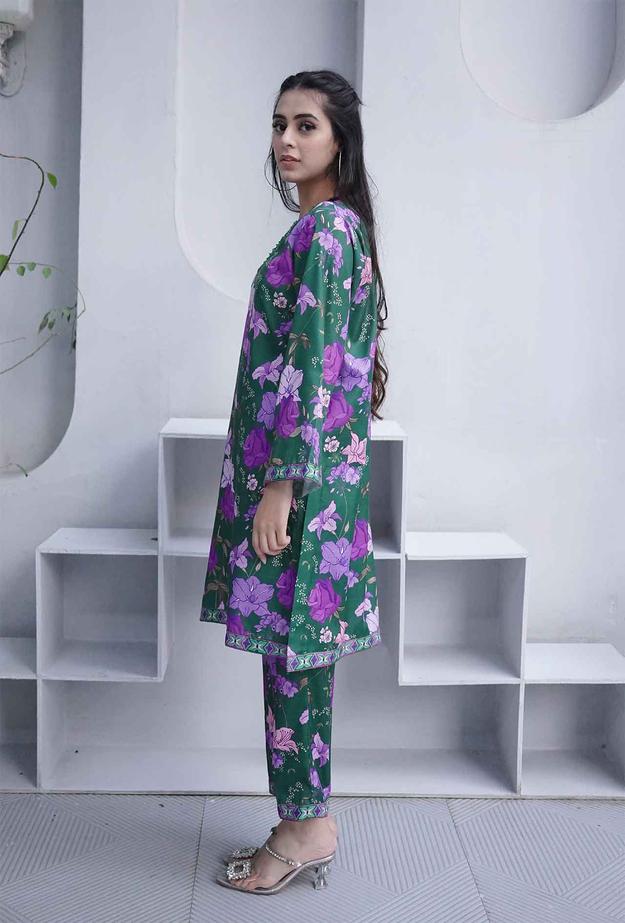 Sage Army - Cord Urban Prints - stitched