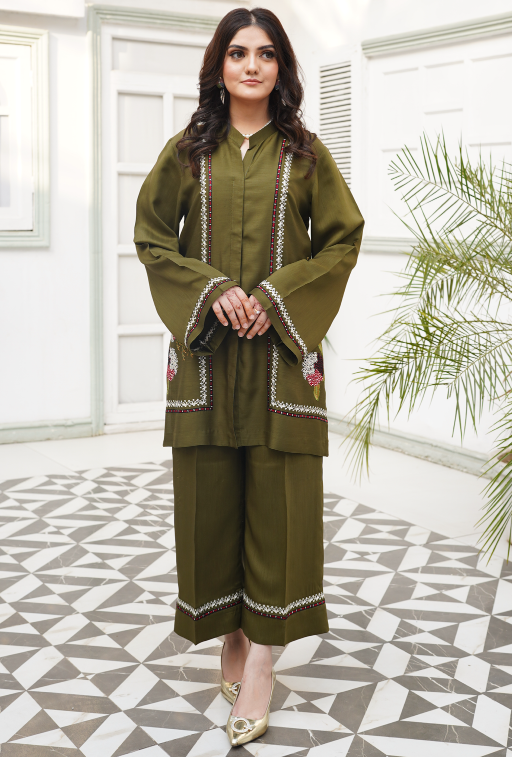 Khushboo e Sarma - Cord Urban Prints - stitched