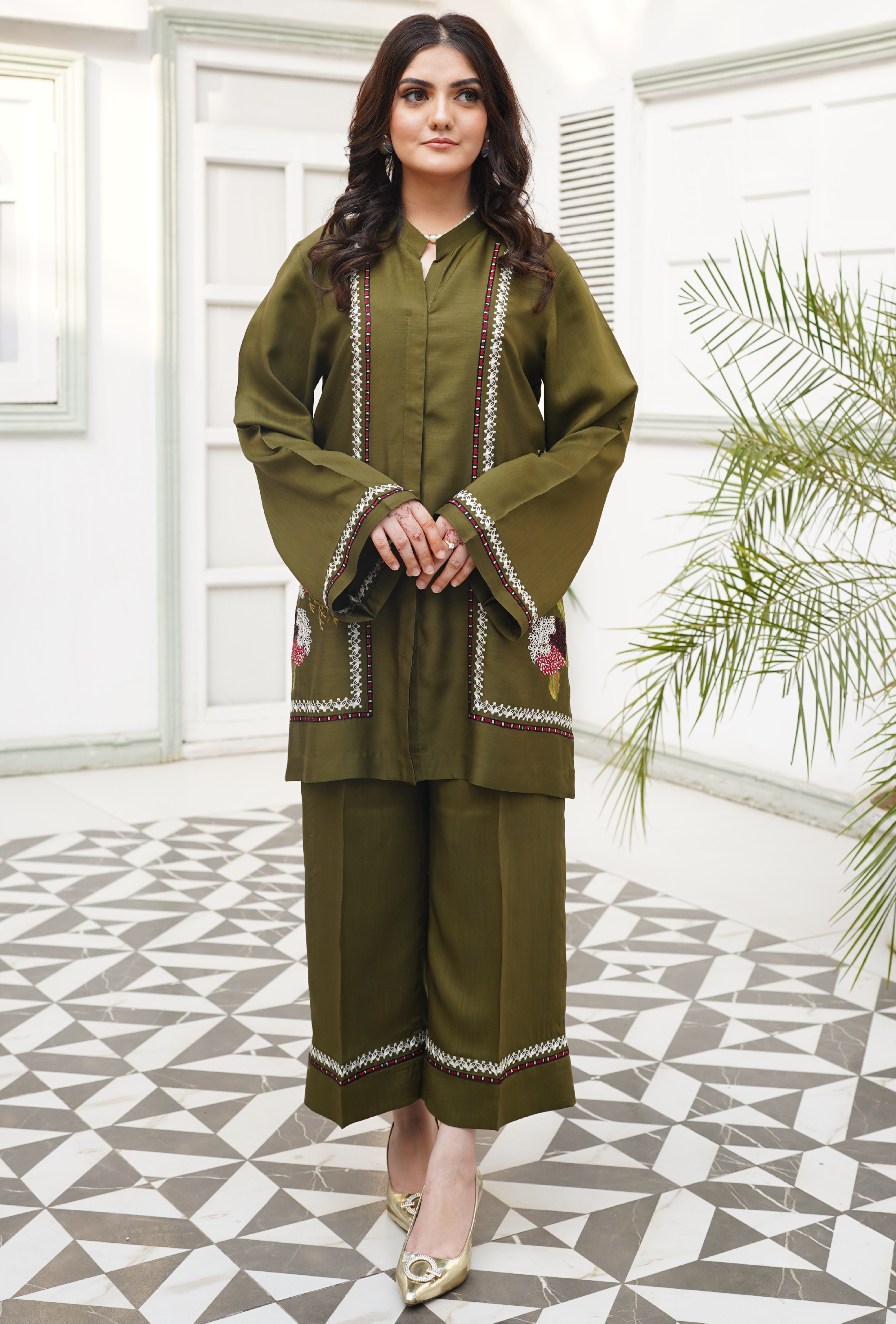 Khushboo e Sarma - Cord Urban Prints - stitched