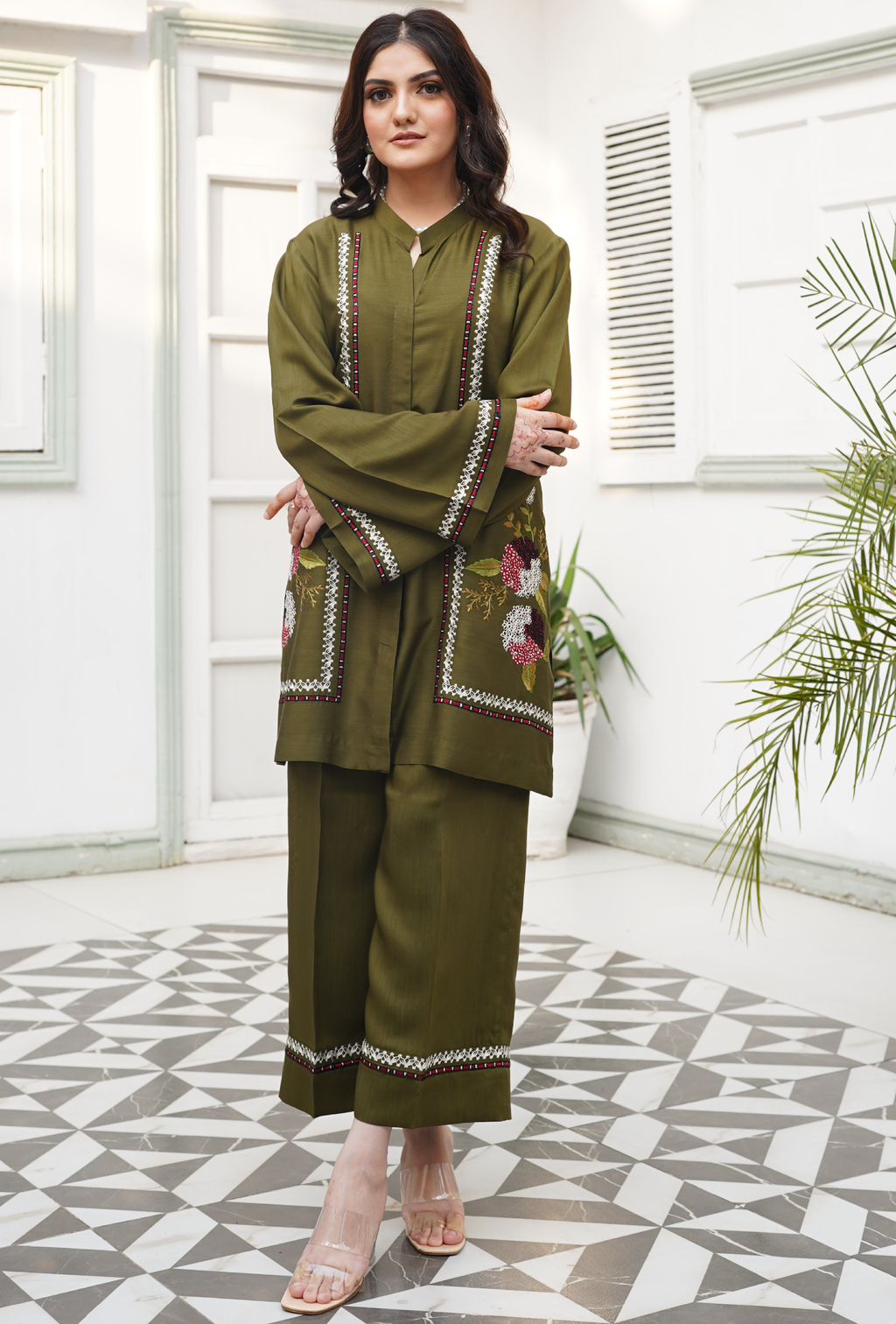 Khushboo e Sarma - Cord Urban Prints - stitched