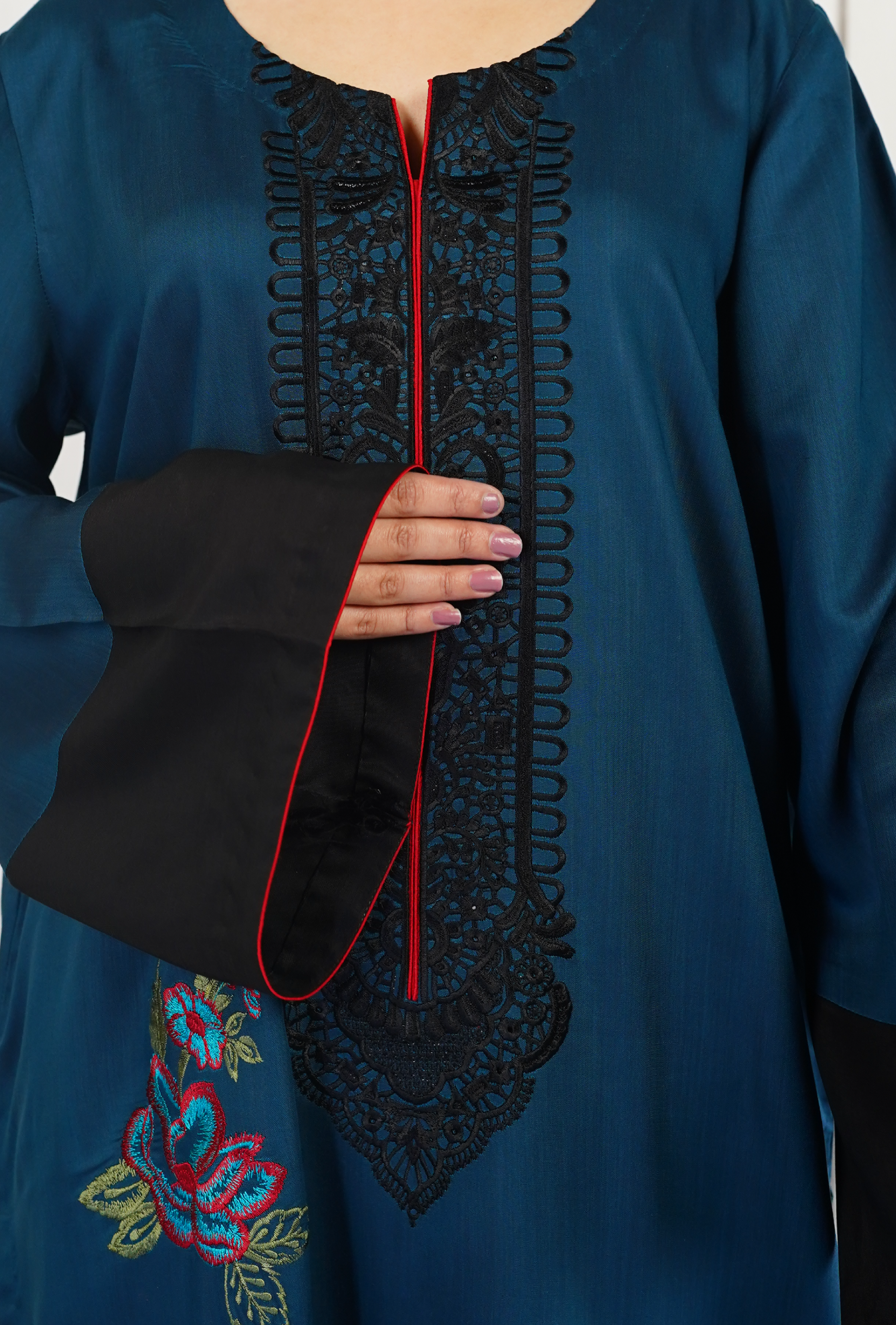 Shehr e Aftab - Embroidered Suit - stitched
