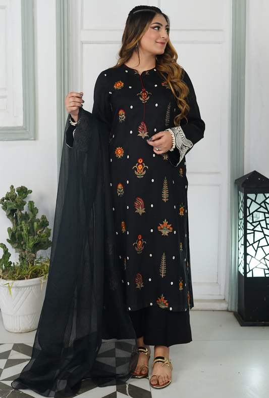 Raat ki Raani - Embroidered Lawn 3PC - Unstitched