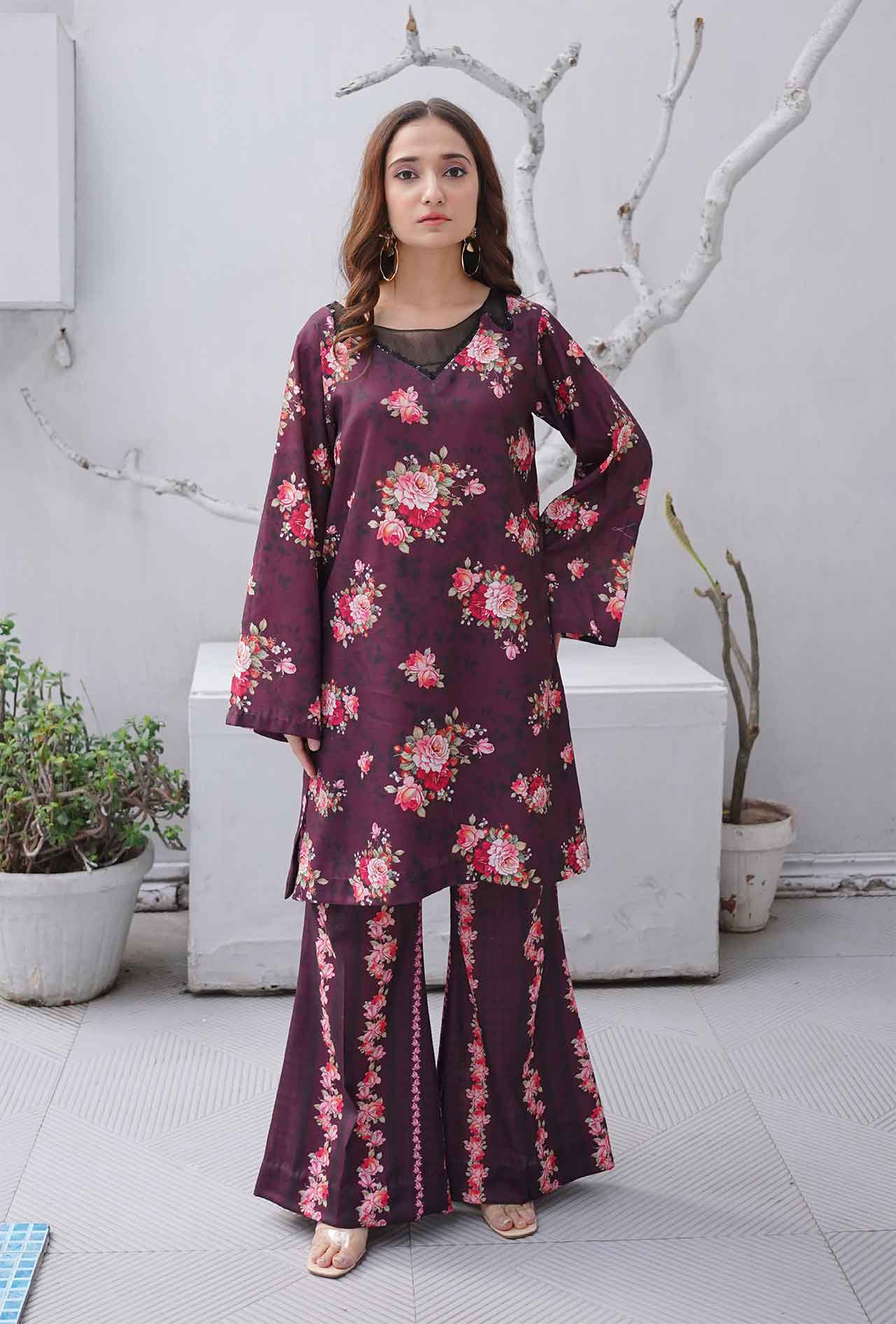 Scarlet Gum - Cord Urban Prints - stitched