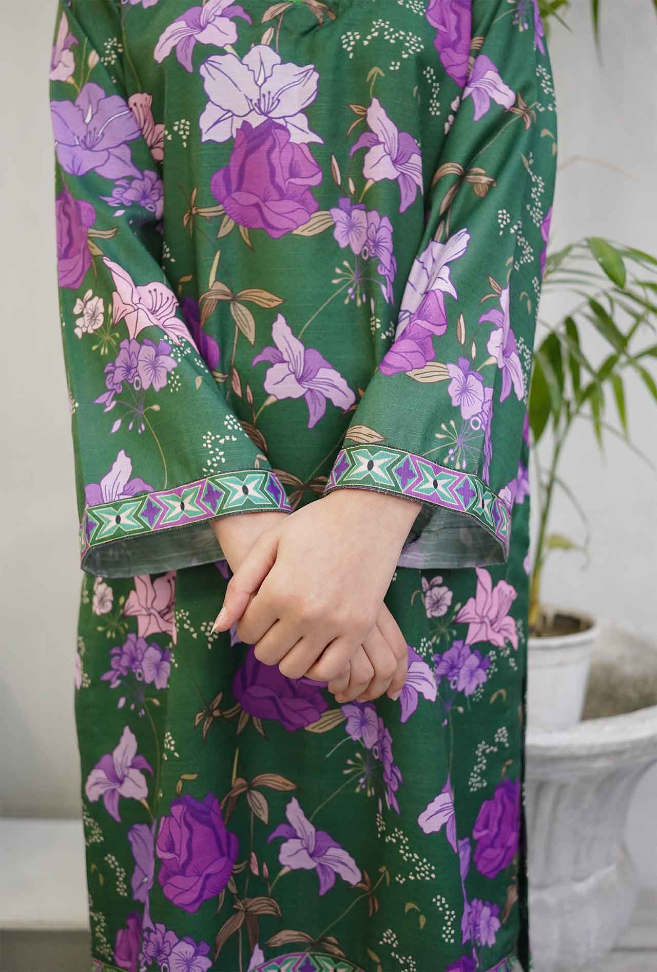 Sage Army - Cord Urban Prints - stitched