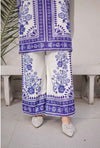 Cyan Blue - Cord Urban Prints - stitched