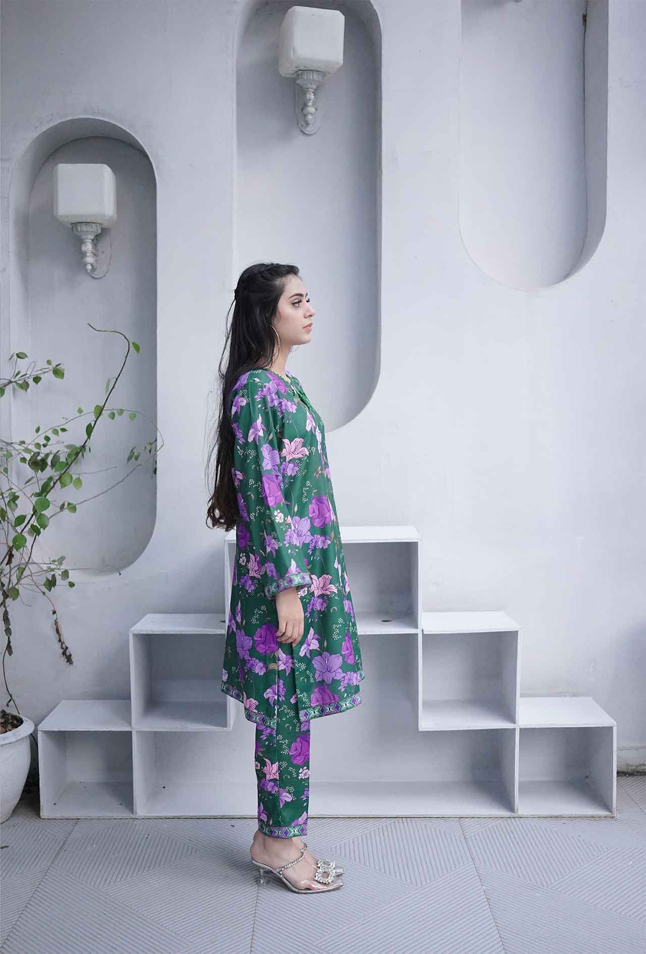 Sage Army - Cord Urban Prints - stitched