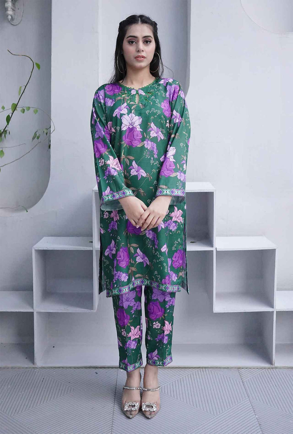 Sage Army - Cord Urban Prints - stitched