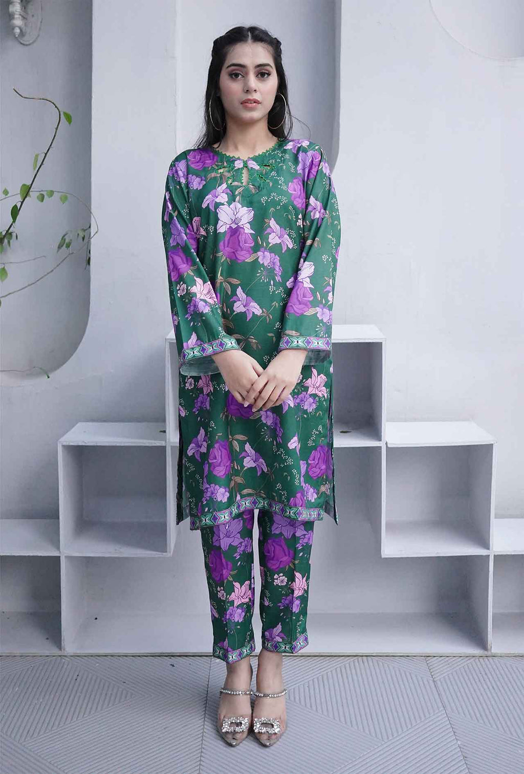 Sage Army - Cord Urban Prints - stitched