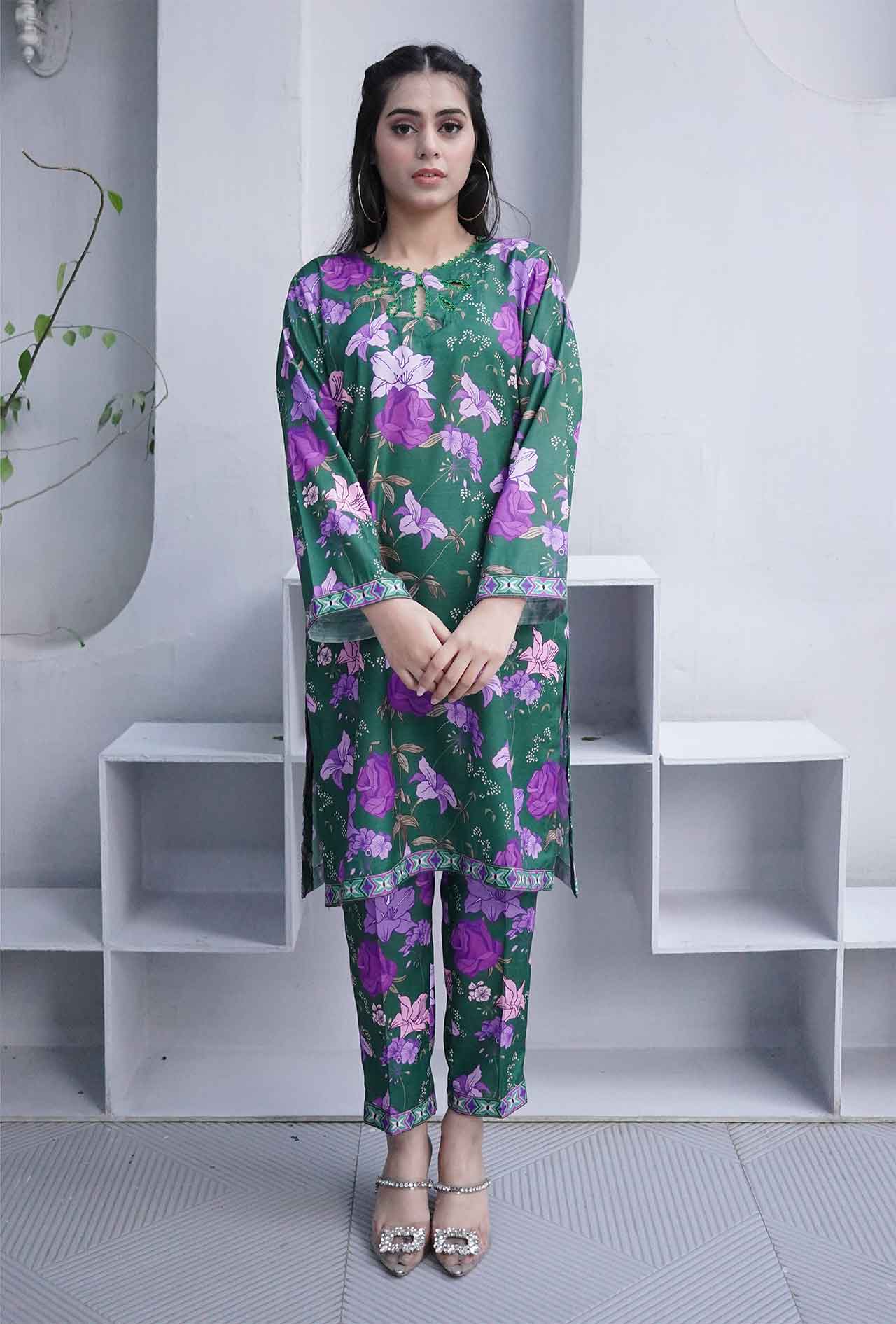 Sage Army - Cord Urban Prints - stitched