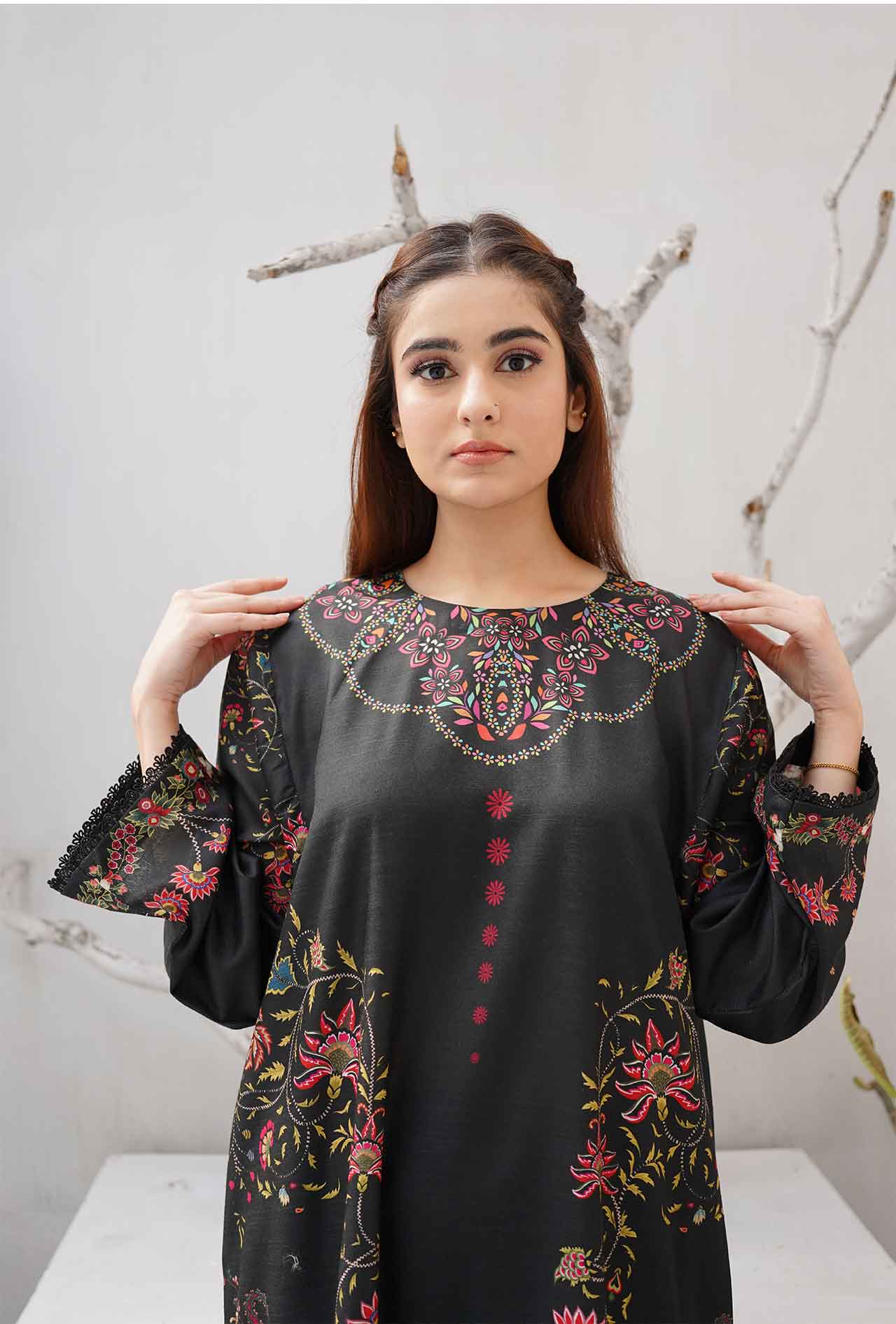 Raven Forest - Cord Urban Prints - stitched