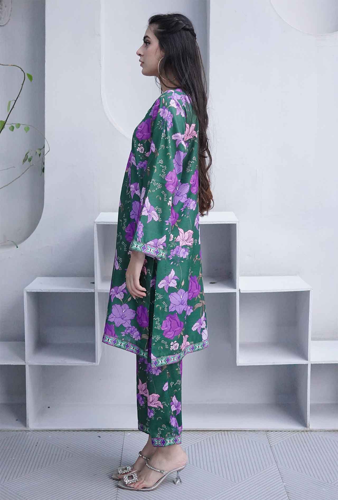 Sage Army - Cord Urban Prints - stitched