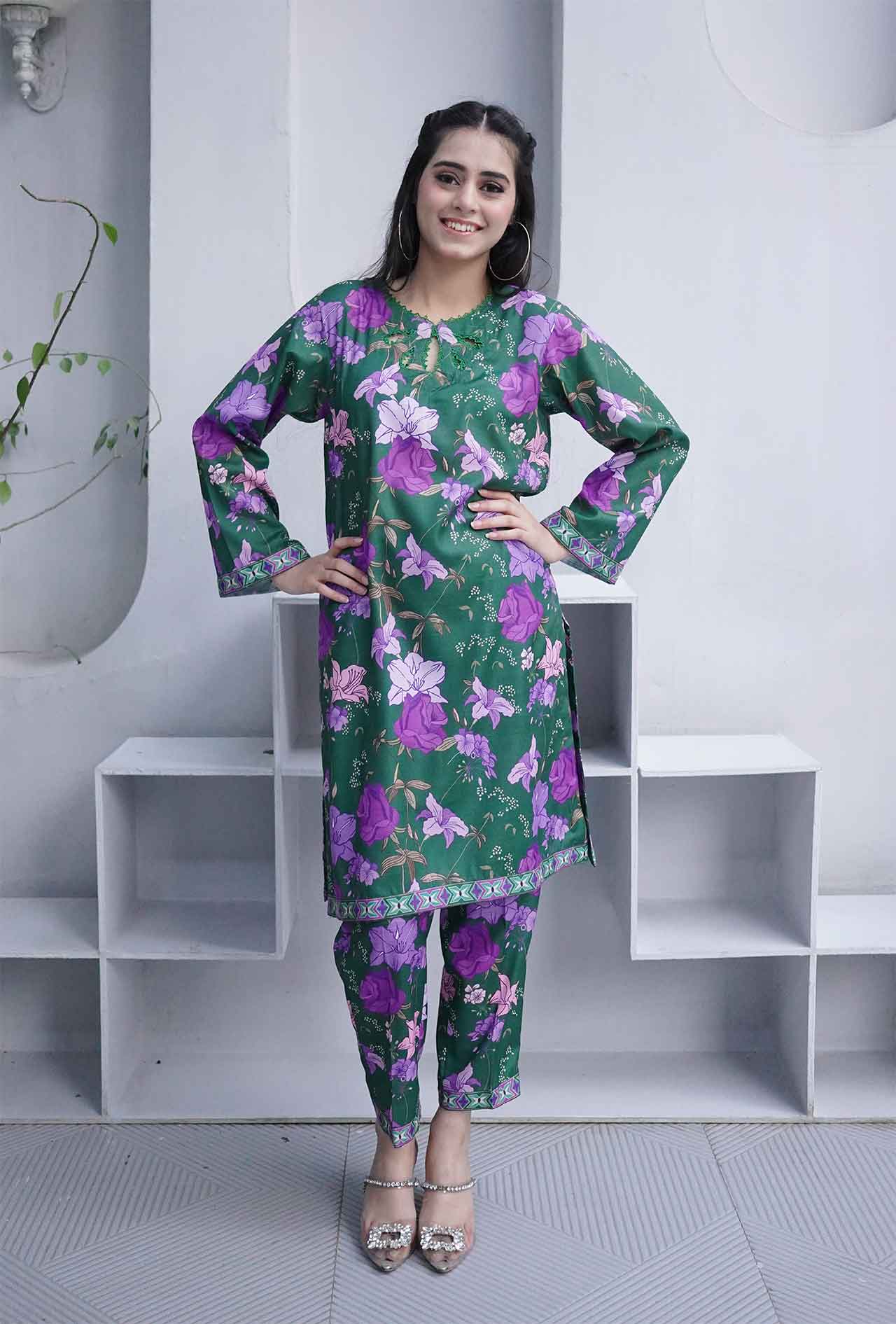 Sage Army - Cord Urban Prints - stitched
