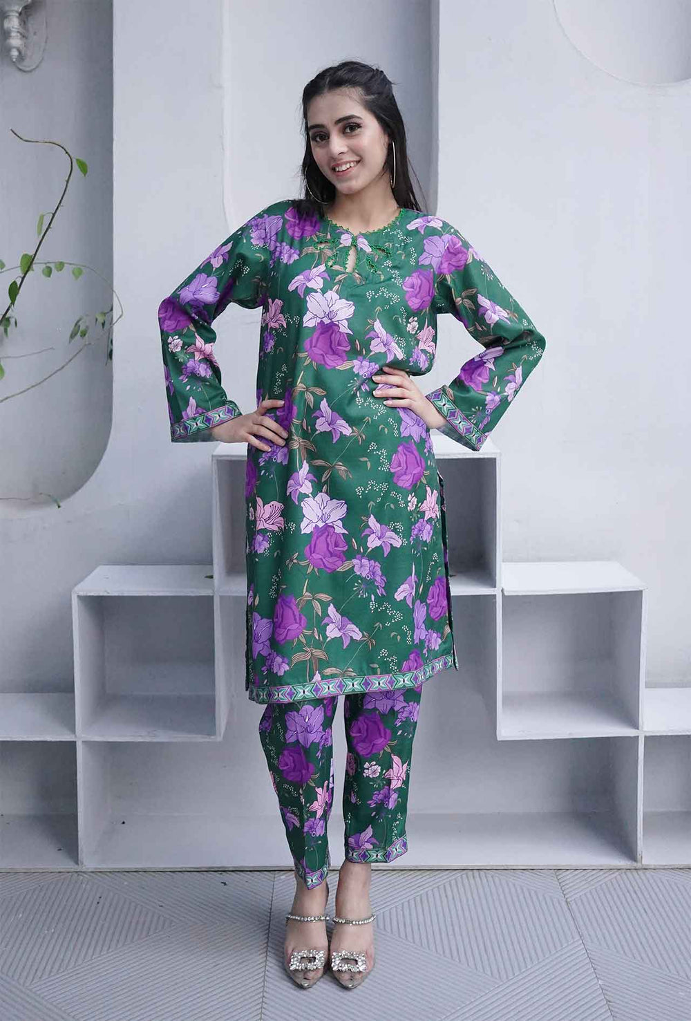 Sage Army - Cord Urban Prints - stitched