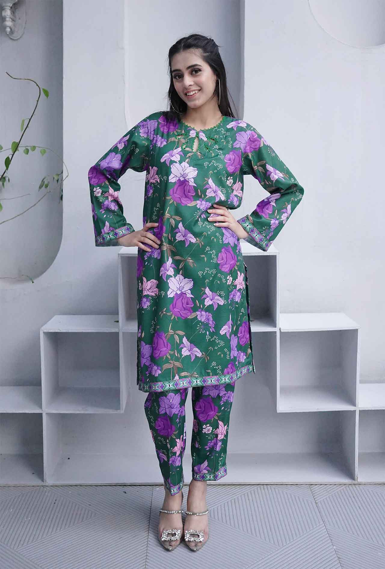 Sage Army - Cord Urban Prints - stitched