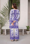 Cyan Blue - Cord Urban Prints - stitched