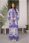 Cyan Blue - Cord Urban Prints - stitched