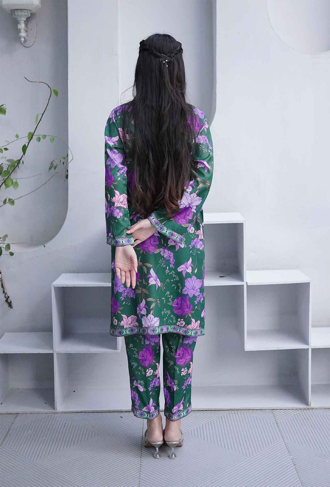 Sage Army - Cord Urban Prints - stitched